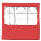  Zid šatora za zabavu 2 pcs 200 x 195 cm Crvena PE i čelik | shoptok.hr