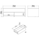 Tvilum Bela/v naravni barvi mizica 60x120 cm Next – | Shoptok.si