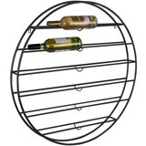 PT LIVING Crni zidni metalni držač za boce vina broj boca 12 kom 80x80x9 cm Redondo – | shoptok.hr