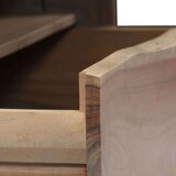  Stolić za kavu od masivnog bagremovog drva 90 x 50 x 40 cm sivi | shoptok.hr