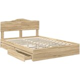  Postelja s shranjevanjem z vzglavjem Sonoma hrast 140 x 200 cm, (5000105051) | Shoptok.si