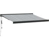 vidaXL Zložljiva tenda antracit in bela 3,5x2,5 m tkanina in aluminij, (21254288) | Shoptok.si