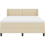 Box Postelja z vzmetnico z vzmetnico krema 200 x 160 cm Poliester, (5000141967) | Shoptok.si