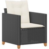 Maison Chic Vrtni Stoli - Stol za vrt z blazinami črn poli ratan JS753, (21879008) | Shoptok.si