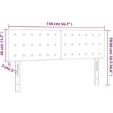 Uzglavlje boja cappuccina 144 x 5 x 78/88cm od umjetne kože | shoptok.hr