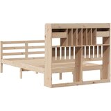 vidaXL Krevet s regalom za knjige bez madraca 135x190 cm od borovine | shoptok.hr