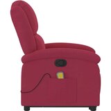  Masažni naslanjač s funkcijo vstajanja vinsko rdeč žamet, (20920760) | Shoptok.si