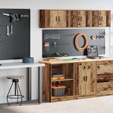 vidaXL Garažne omare 2 kosa star les inženirski les | Shoptok.si
