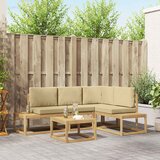 Set vanjskih sofa 4 Komad Bijela i bež Poliester | shoptok.hr