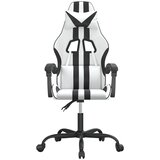  Okretna igraća stolica bijelo-crna od umjetne kože | shoptok.hr