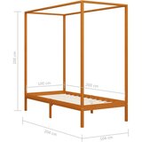  Okvir za krevet s baldahinom od borovine boja meda 100 x 200 cm | shoptok.hr