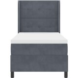  Čvrsti krevet s madracem Tamno siva 100x200 cm Baršun | shoptok.hr