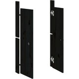 vidaXL Zunanja kuhinjska vrata črna 50x9x82 cm trdna borovina | Shoptok.si