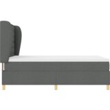 Box Spring Krevet s Madracem Tamno Siva 160x200 cm Tkanina | shoptok.hr