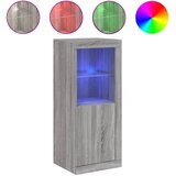  Komoda s LED svjetlima boja sivog hrasta 41x37x100 cm Siva | shoptok.hr