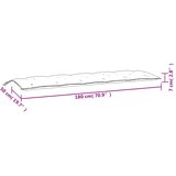  Jastuk za vrtnu klupu prošarano plavi 180x50x7 cm od tkanine | shoptok.hr