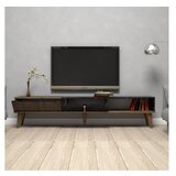 Hanah home milan walnut black polica za tv
