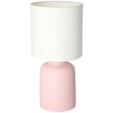 Candellux Lighting Rožnata namizna svetilka s tekstilnim senčnikom (višina 32 cm) Iner – Cene