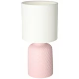 Candellux Lighting Rožnata namizna svetilka s tekstilnim senčnikom (višina 32 cm) Iner –