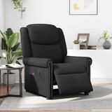  Električni masažni nagibni stol Shiny Black Faux Leather | Shoptok.si