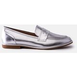 Gemre Silver Metallic Loafers Palinka | Shoptok.si