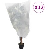 vidaXL Prevleka za rastline iz flisa z vrvico 12 kosi 70 g/m² 0,8x1 m | Shoptok.si