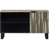 vidaXL Omare in policami za shranjevanje medijev s polico Bela in črna | Shoptok.si