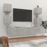 The Living Store Komplet TV omaric 6-delni betonsko siv inženirski les - Komplet TV Omaric, (21374194) Cene