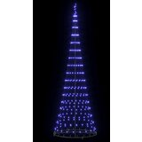 vidaXL LED božično drevesce Modra 138.5 x 138.5 x 399 cm Kovina | Shoptok.si