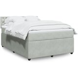 Maison Chic Box spring postelja - Vzmetna postelja z vzmetnico svetlo siva 160x200 cm žamet SL23848, (21890671) | Shoptok.si