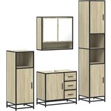 Maison Chic Kopalniški sestavi - Kopalniška garnitura 4-delna sonoma hrast inženirski les, (21788176) | Shoptok.si