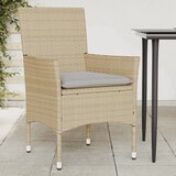 Maison Chic Vrtni Stoli - Stol za vrt z blazinami 2 kosa poli ratan bež JS736, (21877408) | Shoptok.si