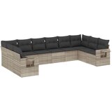  10-dijelni set vrtnih sofa poliratan s jastucima svijetlosivi | shoptok.hr