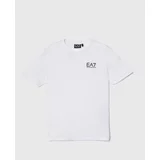 Ea7 Emporio Armani Otroška bombažna kratka majica bela barva, 8NBT51 BJ02Z