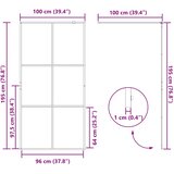 Pregrada za tuširanje s prozirnim staklom ESG 100 x 195 cm crna | shoptok.hr