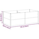  Povišena gredica - Vrtna gredica 195 x 100 x 68 cm Cinkani čelik | shoptok.hr