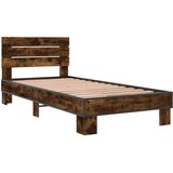  Okvir kreveta s uzglavljem Dimljeni hrast 80 x 200 cm | shoptok.hr