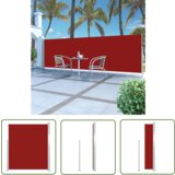  The Living Store Zložljiva stranska tenda za teraso 160x500 cm rdeča - Stranska Tenda, (21743385) | Shoptok.si