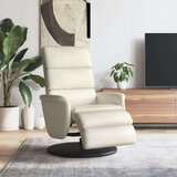  Naslanjač z naslonom za noge krem umetno usnje | Shoptok.si