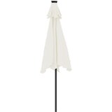  Vrtni suncobran s čeličnom šipkom LED bijeli 225 x 225 x 212 cm | Eponuda.com