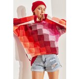 Bianco Lucci Women's Colored Square Patterned Knitwear Sweater | ePonuda.com