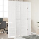 vidaXL Paravan 4-delni bel trden les pavlovnije | Shoptok.si