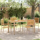  Stolići za vrt s mogućnošću slaganja 4 pcs Smeđa i bež | shoptok.hr
