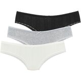 VIVANCE Spodnje hlačke svetlo bež / siva / črna | Shoptok.si