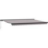vidaXL Ručna uvlaka svjetlosiva 500x300 cm, Zamjenski materijal za tende za okvir 5x3 m svjetlosiv | shoptok.hr
