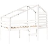 Krov za dječji krevet bijeli 198 x 87 x 113 cm masivna borovina | Eponuda.ba