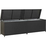  Vrtna kutija za pohranu od poliratana 200 x 50 x 60 cm crna | Eponuda.com