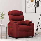  Masažna fotelja od tkanine crvena boja vina - boja crnog vina 1 | shoptok.hr