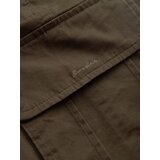 Ombre One-color men's shorts with cargo pockets - dark olive | Shoptok.si