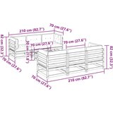 7-dijelni set vrtnih sofa od impregnirane borovine s jastucima | shoptok.hr